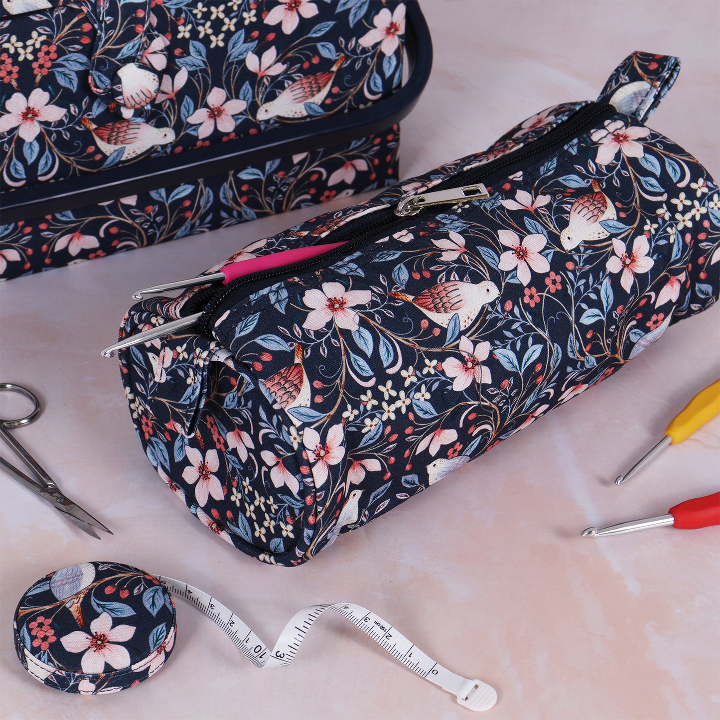Soft Crochet Hook Case - Blossom Birds