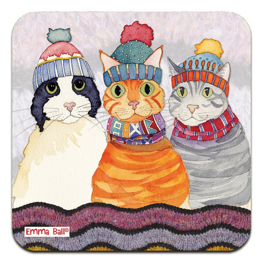 Cats In Hats - Single Coaster