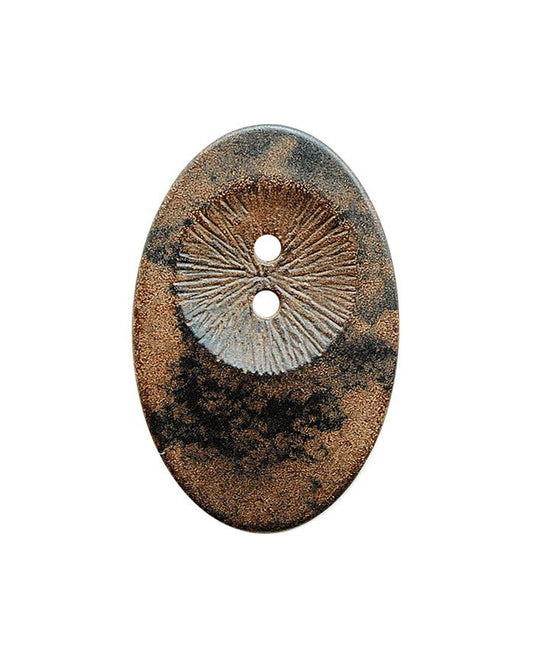 2 Hole Button - 34mm - Oval - Wood