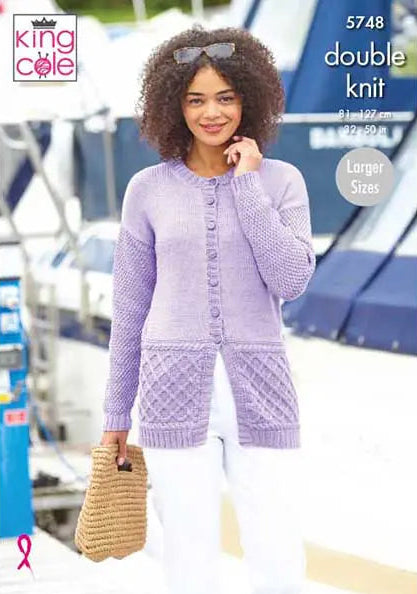 Knitting Pattern 5748 - Jacket & Waistcoat in King Cole DK