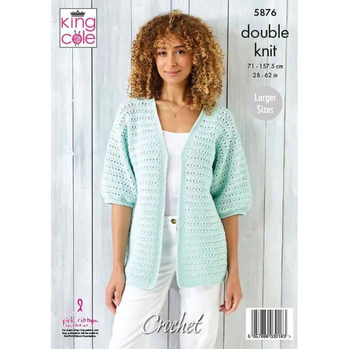 Crochet Pattern 5876 - Button Up Top & Cardigan in Finesse DK
