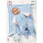 Knitting Pattern 5983 -  Baby Jacket, Dungarees, Booties & Blanket in 4 Ply