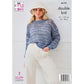 KNitting Pattern 6175 - Sweater & Tank in Homespun Prism DK