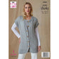 Knitting Pattern 6206 - Hooded Jacket & Waistcoat in Super Chunky