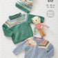 Cardigan, Sweater, Matinee Coat and Hat knitted in Cherish DK and Cherished DK