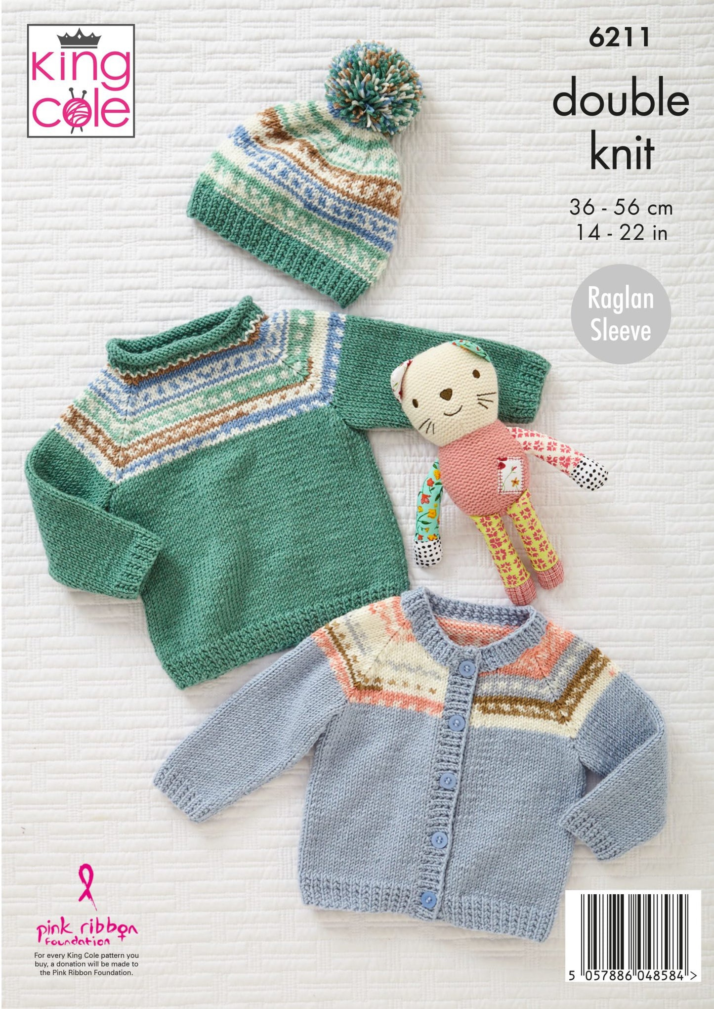 Cardigan, Sweater, Matinee Coat and Hat knitted in Cherish DK and Cherished DK