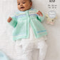 Cardigan, Sweater, Matinee Coat and Hat knitted in Cherish DK and Cherished DK