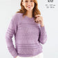 Knitting Pattern 6336 - Ladies Cardigan & Sweater in DK