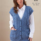 Knitting Pattern 6431 - Ladies Cardigan & Waistcoat in DK