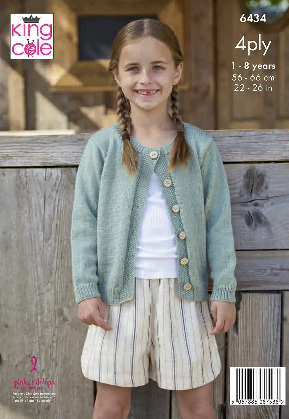 Knitting Pattern 6434 - Girls Cardigan & Top in Cherished 4 Ply