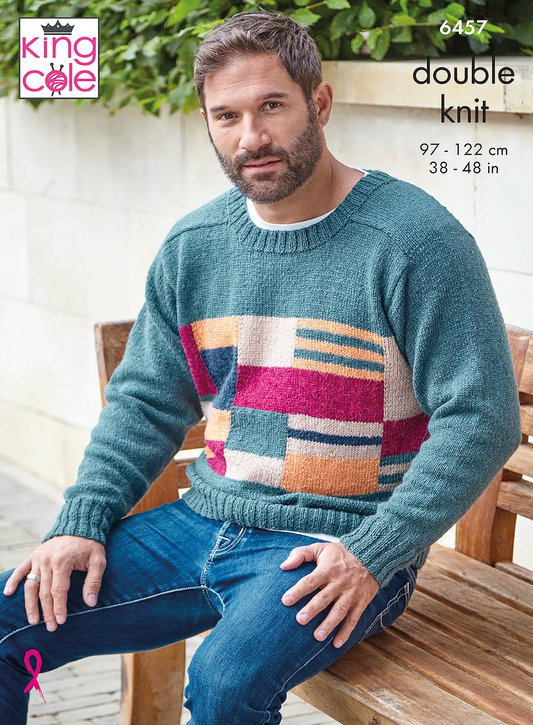 Knitting Pattern 6457 - Sweaters knitted in Eternity DK