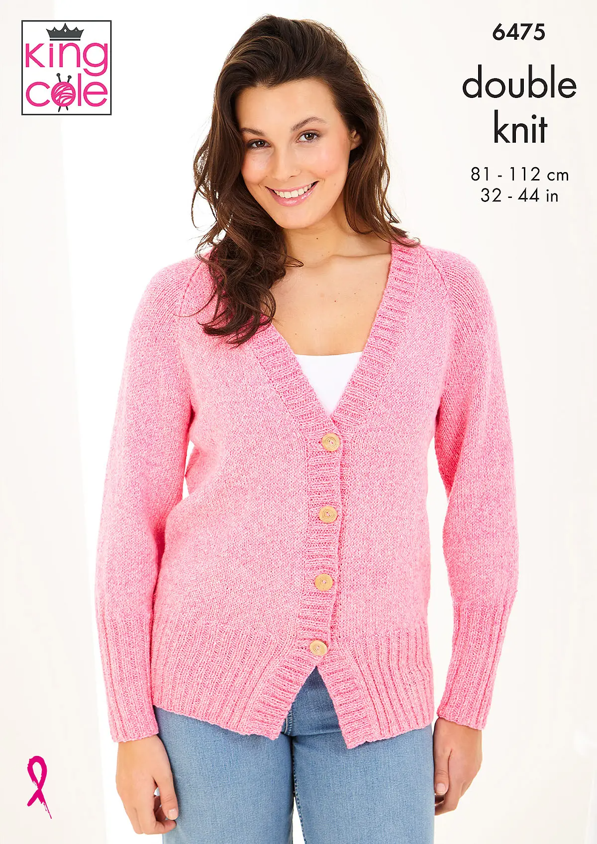 Knitting Pattern 6475 - Sweater and Cardigan knitted in Simply Denim DK