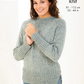 Knitting Pattern 6475 - Sweater and Cardigan knitted in Simply Denim DK