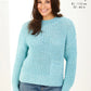 Knitting Pattern 6477 - Cardigan & Sweater in Simply Denim Chunky