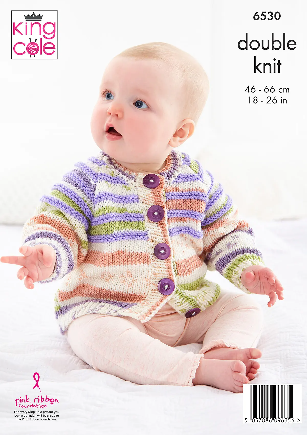 Knitting Pattern 6530 - Cardigan and Hat knitted in Cherish DK