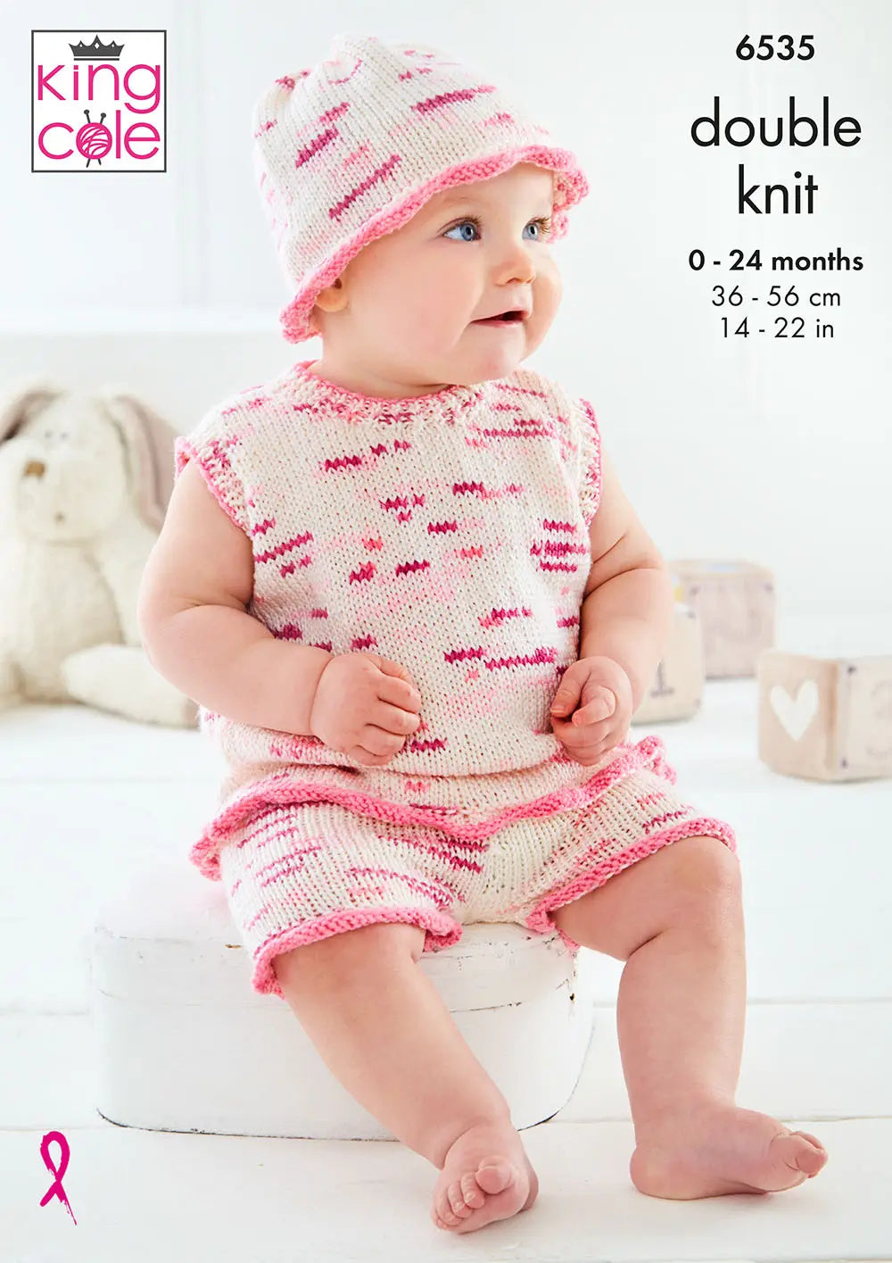 Knitting Pattern 6535 - Baby Set in Dot Dot Dash DK