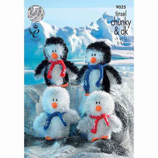 Knitting Pattern 9025 - Penquins in Tinsel Chunky & DK