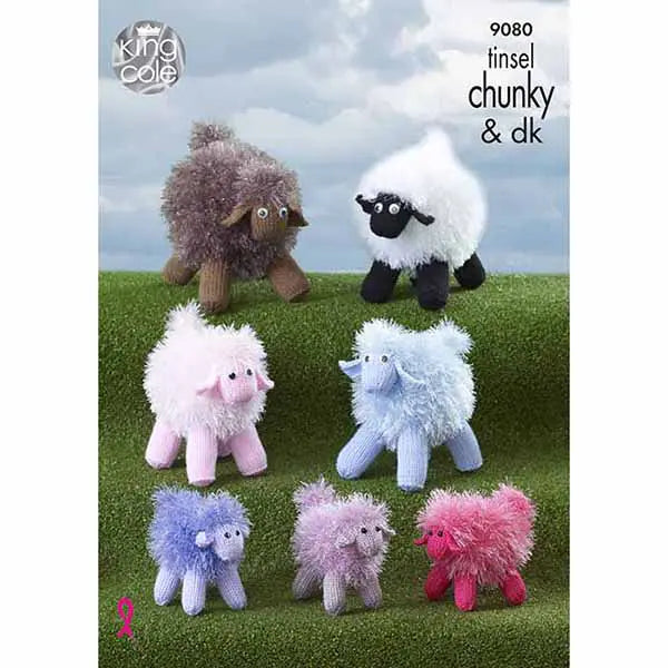 Knitting Pattern 9080 - Sheep in Tinsel Chunky & DK