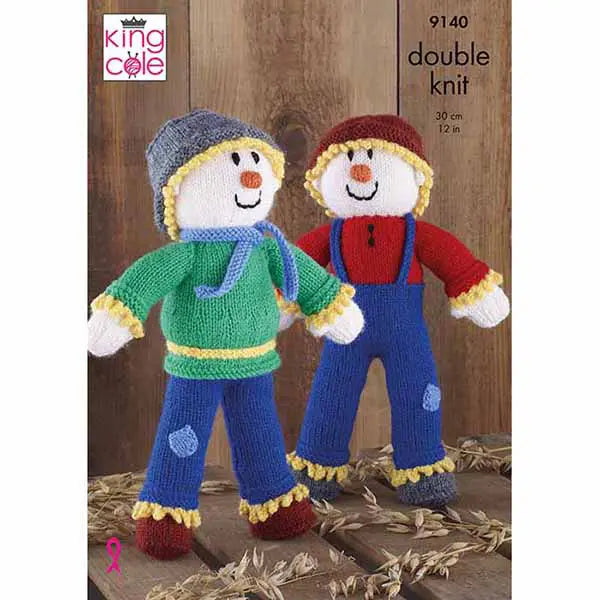 Knitting Pattern 9140 - Scarecrows in DK