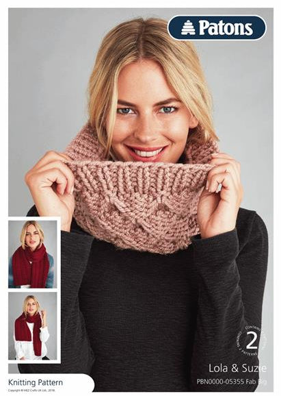 Knitting Pattern 5355 - Snood & Scarf in Super Chunky - FREE PAPER PATTERN