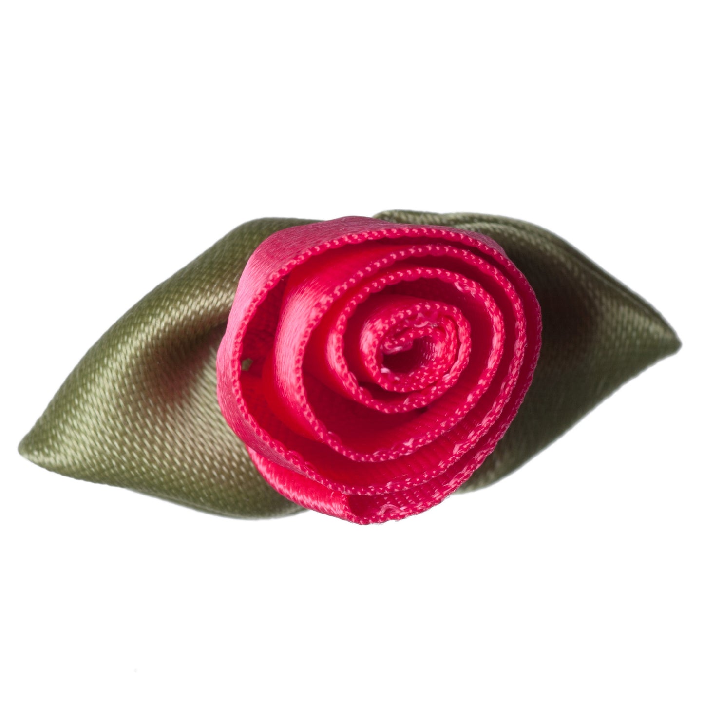 Ribbon Rose - Large with Green Leaves - Various Colours