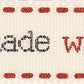 Ribbon - Handmade with Love 15mm - Red & Natural