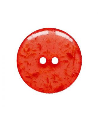2 Hole Button - 23mm - Speckled Red/Orange