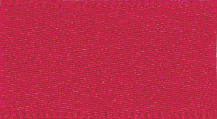 Double Faced Polyester Satin Ribbon - 20m Reel x 7mm - Red Col 15
