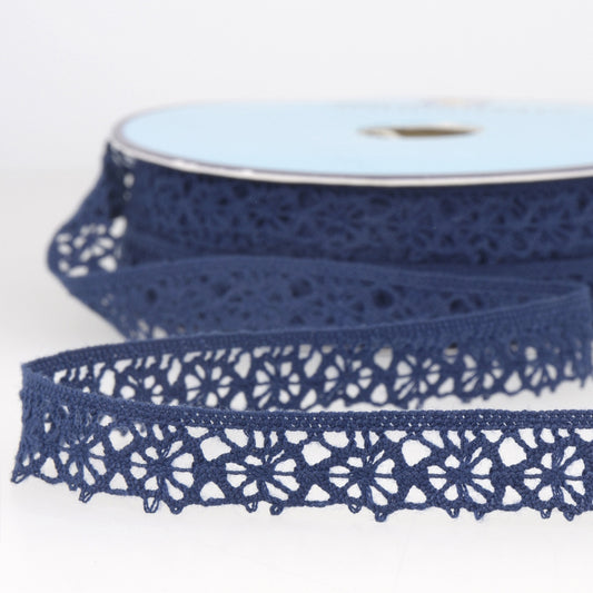 Navy Lace Trim - 15mm