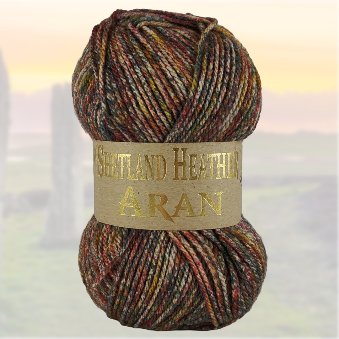 SHETLAND HEATHER ARAN - 100g - More colours available