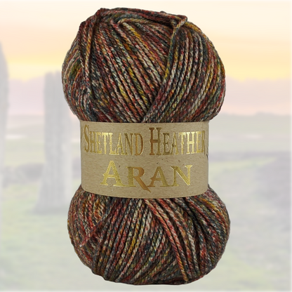 BEST SELLER - SHETLAND HEATHER ARAN - 100g - More colours available