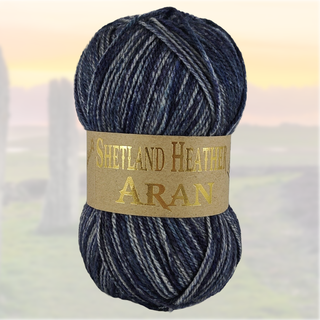 SHETLAND HEATHER ARAN - 100g - More colours available