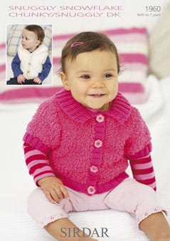 Knitting Pattern 1960 - Jacket & Waistcoat in Snuggly Snowflake Chunky & Snuggly DK