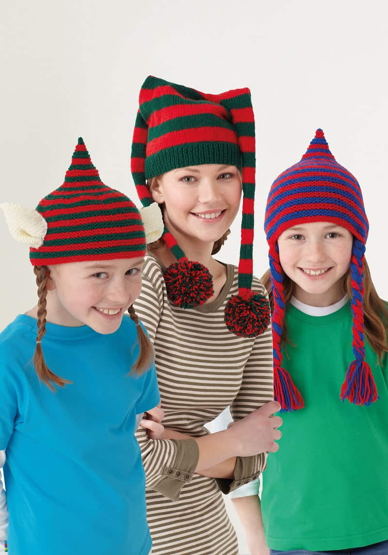 Knitting Pattern 7366 - Christmas Hats in DK