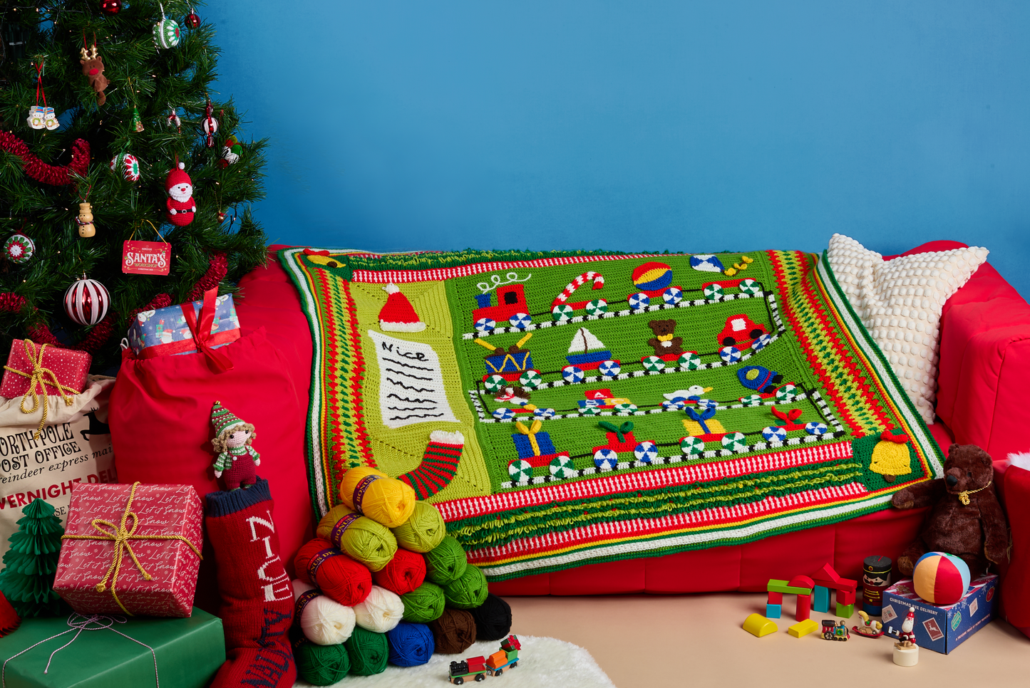 Sirdar Christmas Crochet Along 2025 - Santa's Workshop Blanket