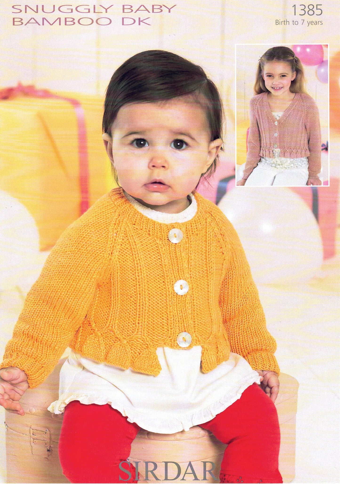 Knitting Pattern 1385 - Cardigans in Snuggly Baby Bamboo DK