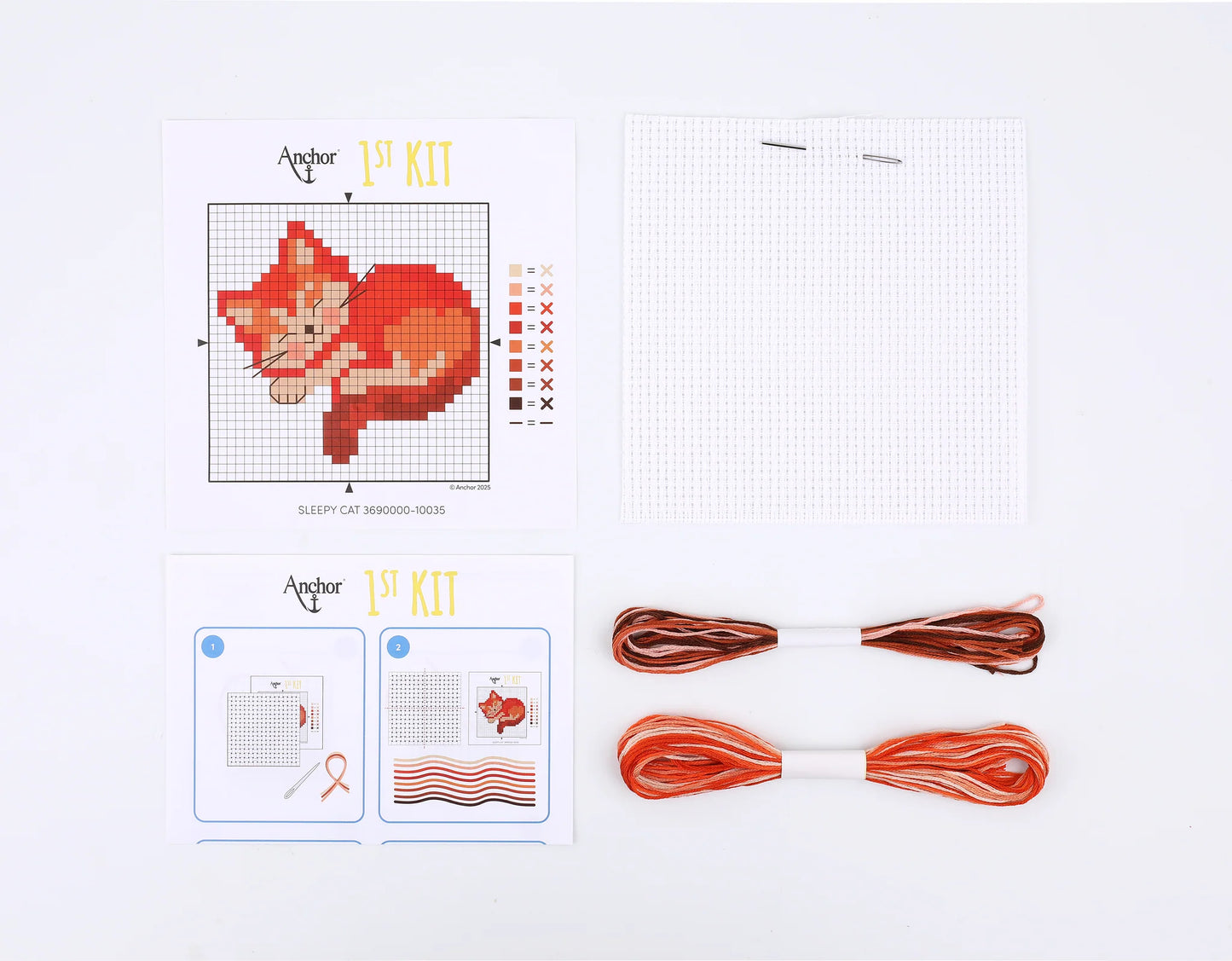 1st Kit - Cross Stitch - SLEEPY CAT