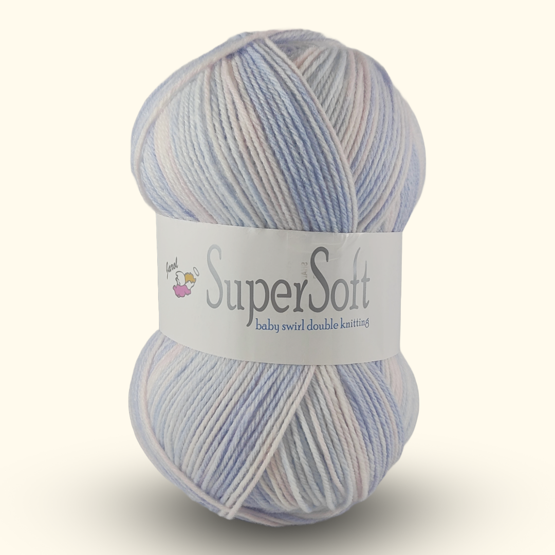 Supersoft Baby Swirl DK 100g - More Colours Available