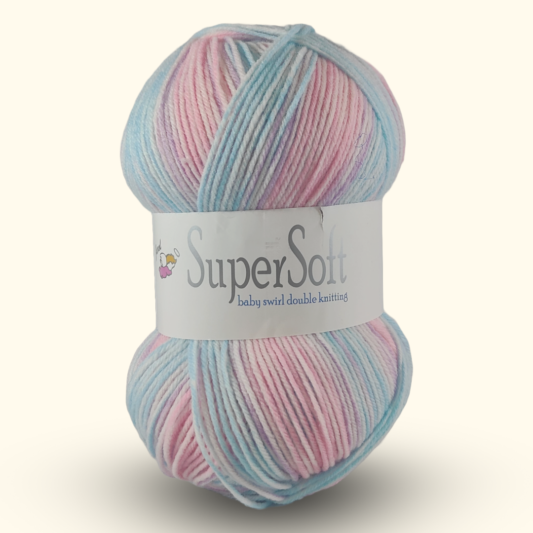 Supersoft Baby Swirl DK 100g - More Colours Available