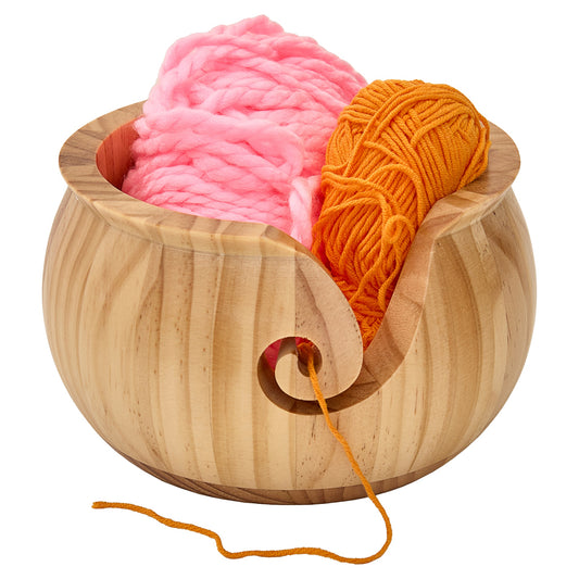 Varnished Yarn Bowl - Light Wood