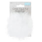 FAUX FUR POM POM -1 Piece - 11cm - WHITE GLITTER