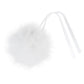 FAUX FUR POM POM -1 Piece - 11cm - WHITE GLITTER