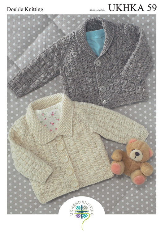 KNITTING PATTERN - UKHKA/59 - Cardigans in DK