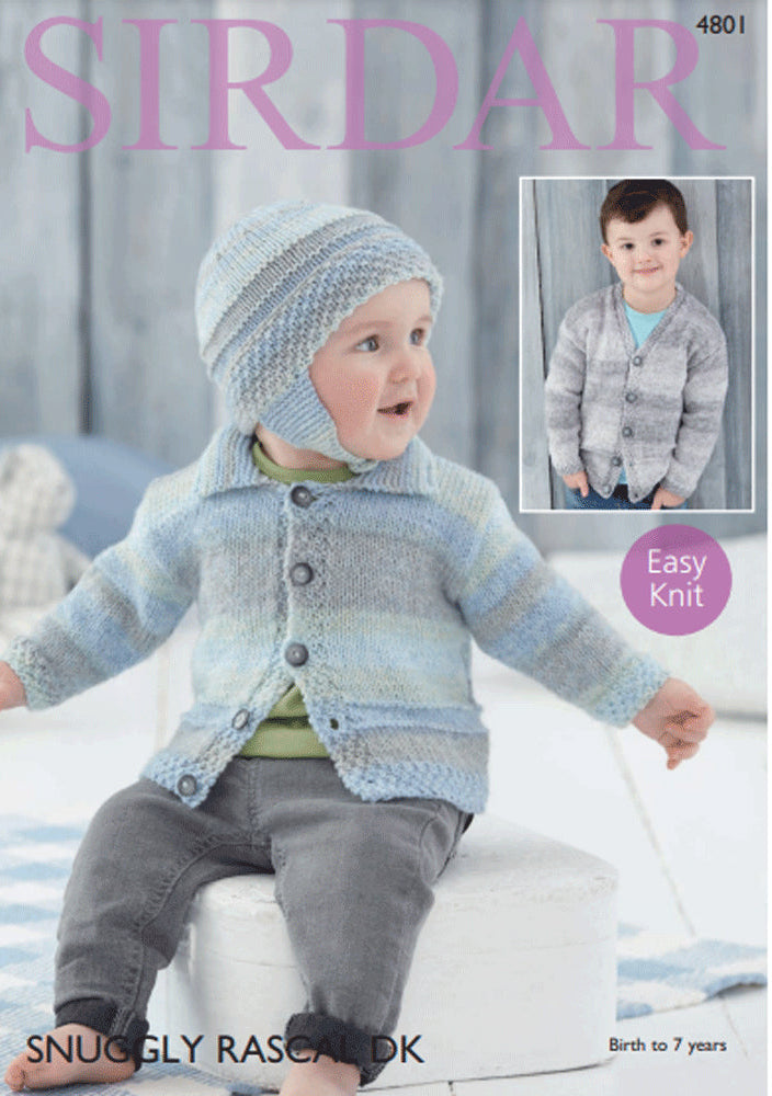 Knitting Pattern 4801 - Cardigan & Helmet in Snuggly Rascal DK