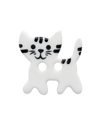 2 Hole Button - 15mm - Cat - 2 Colours Available