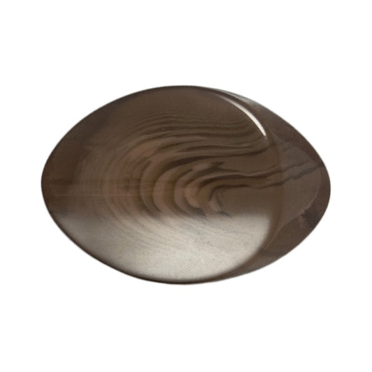 Button with Shank - 34mm - Wood effect - Brown