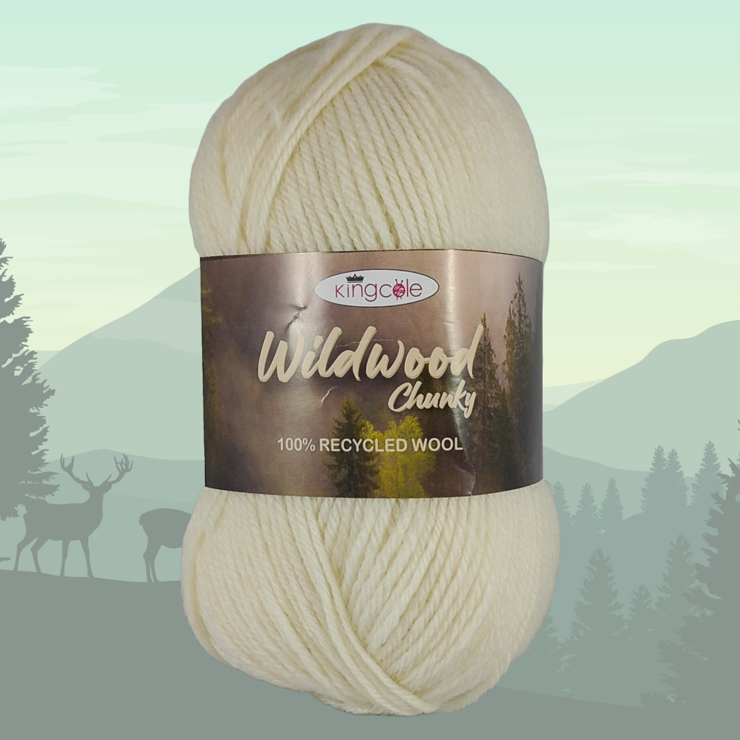 WILDWOOD CHUNKY 100g - 100% Recycled Wool - more colours available
