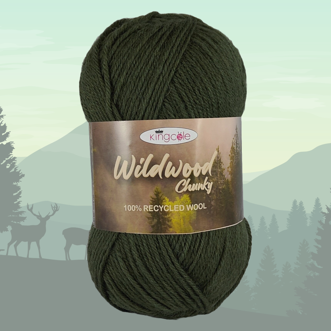 WILDWOOD CHUNKY 100g - 100% Recycled Wool - more colours available