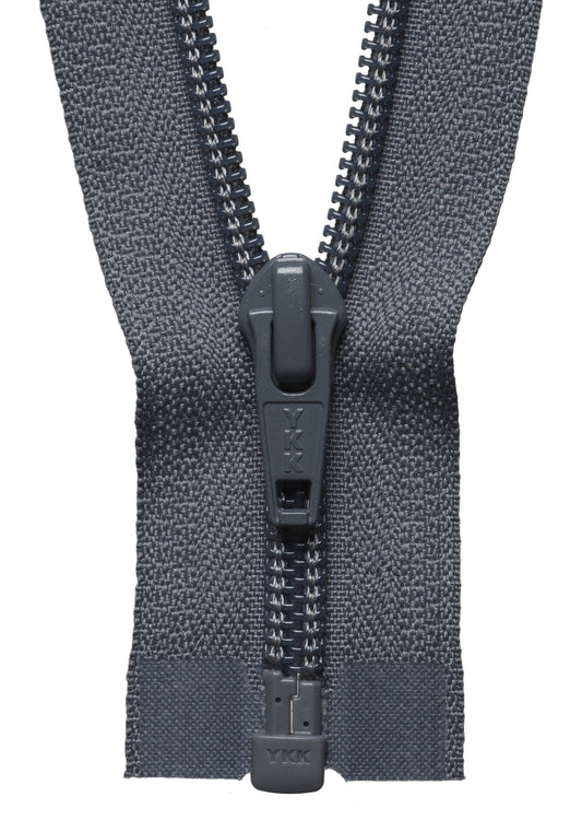Medium Weight - Nylon Open Ended Zip - DARK GREY - Various Lengths