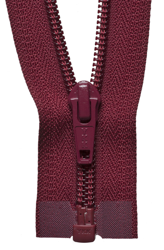 Medium Weight - Nylon Open Ended Zip - DARK WINE - 32" (81cm)
